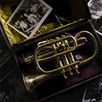 1886 Conn Cornet courtesy of the Music Instrument Museum