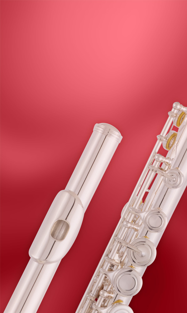 Armstrong flutes on red