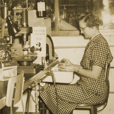 Historic photo of cleaning station