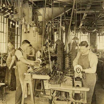 Historic C.G. Conn trombone department