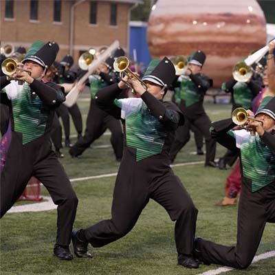 Marchers preforming Jupiter by Holst