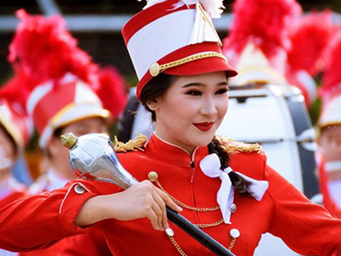 Marching Leader in Red