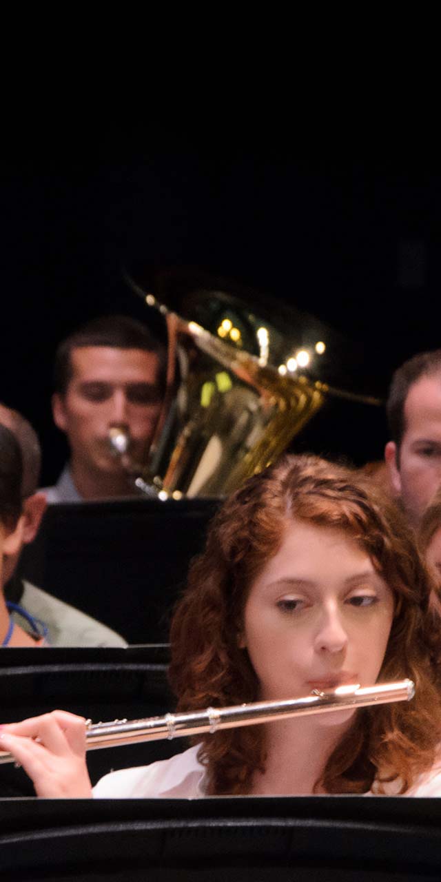 Student's playing in an orchestra