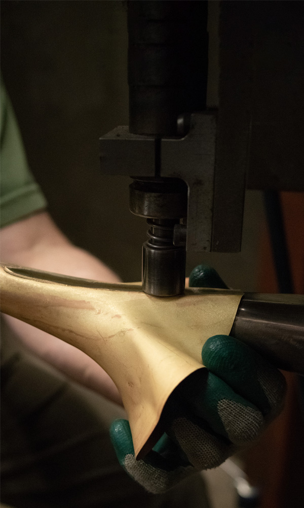 Employee working on a bell