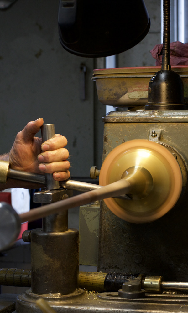 Employee working an instrument bell