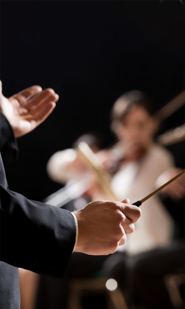 Closeup of a conductor