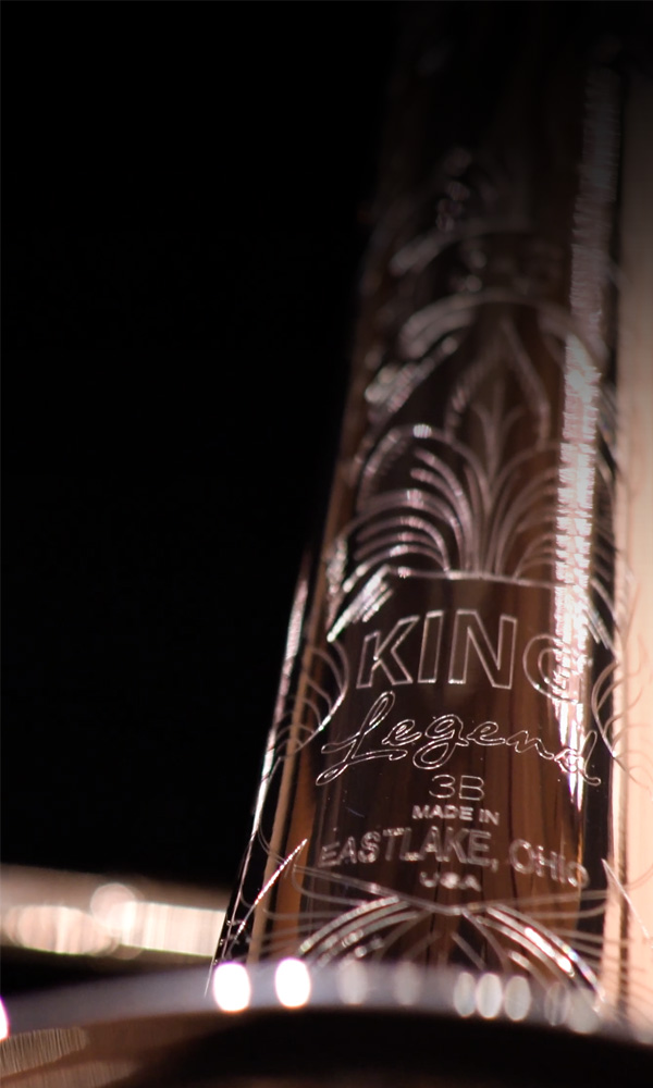 Closeup of King engraving