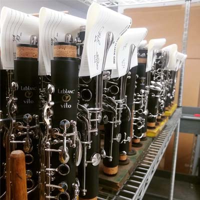 Leblanc Clarinets on Racks