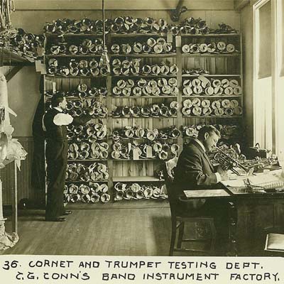 CG Conn's Trumpet Testing Department