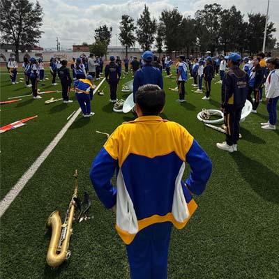 Marchers preforming Jupiter by Holst